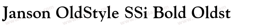 Janson OldStyle SSi Bold Oldstyle Figures字体转换